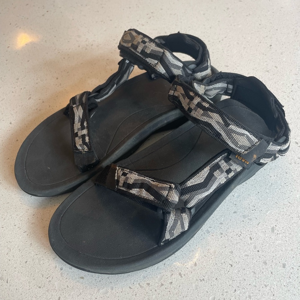 Boys Black and Gray Teva Sandals